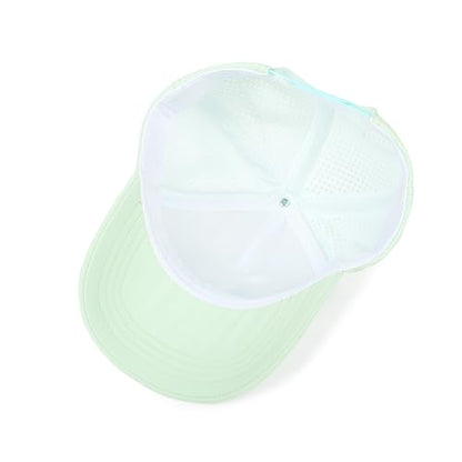 5 Panel Baseball Cap Quick Dry Mesh Snapback Hat for Women Men - color: Lightgrey+aquagreen+offwhite