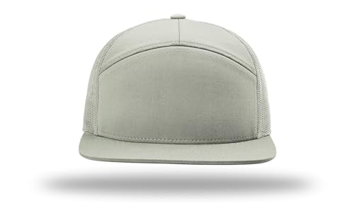 Richardson 168 Hi-Pro 7 Panel Adjustable Snapback Trucker Mesh Back Cap - color: Quarry