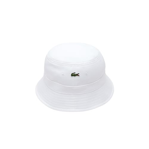 Lacoste Piqué Bucket Hat - color: White, size: X-Small-Small