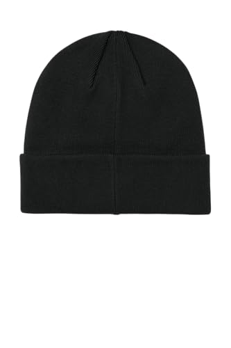 Mercer+Mettle Unisex Soft Blend Beanie | Lightweight Winter Hat for Men & Women, Double Layer Cuffed Design, Snug Fit - color: Deep Black
