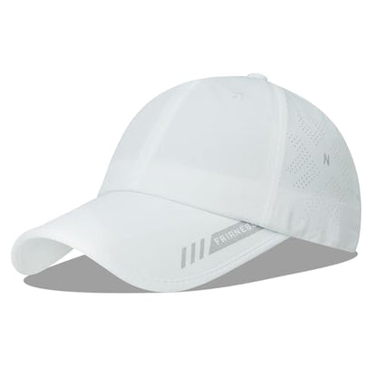 Croogo Quick Dry Running Hat Sun UPF 50+ Lightweight Baseball Cap for Men - color: White