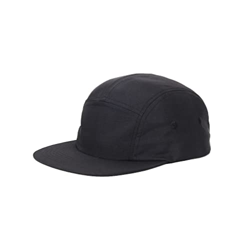 WITHMOONS Low Profile 5 Panel Hat Cap Waterproof Golf Camp Fishing Lightweight Jockey Flat Bill YZ20114 - color: Black, size: Large