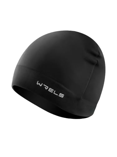 WRELS Winter hat Running Skull Cap Breathable Helmet Liner Cycling Beanie Sweat Wicking Hockey Head Caps for Men Women - color: Black*1