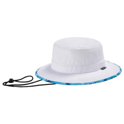 UPF 50+ Foldable Sun Hat Patterned Under Brim Bucket Hats for Summer Hiking Fishing Beach Safari Men Women - color: White, size: Medium