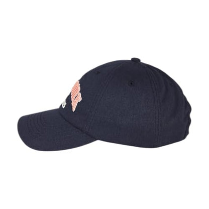 E BY ELIDAN NY Dad Hat, New York EST.1625 Cotton Baseball Cap Women & Men - color: Navy - Pink