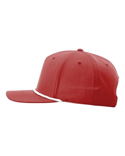 Richardson - Five Panel Classic Rope Cap (US, Alpha, One Size, Red/White)
