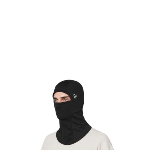 Balaclava Ski Mask, Warm Fleece Face Cover for Winter Cycling - color: Black