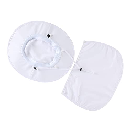 Home Prefer Outdoor UPF50+ Mens Sun Hat with Neck Flap Womens UV Protection Hat Wide Brim Safari Fishing Hiking Gardening Hat - color: White