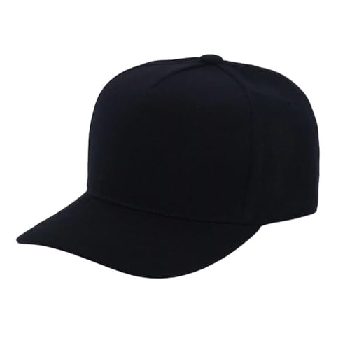 5-Panel Baseball Cap for Workouts, Hiking, Outdoor Sports, Customizable DIY Design, All-Season Comfort Fit, Adjustable - color: Black