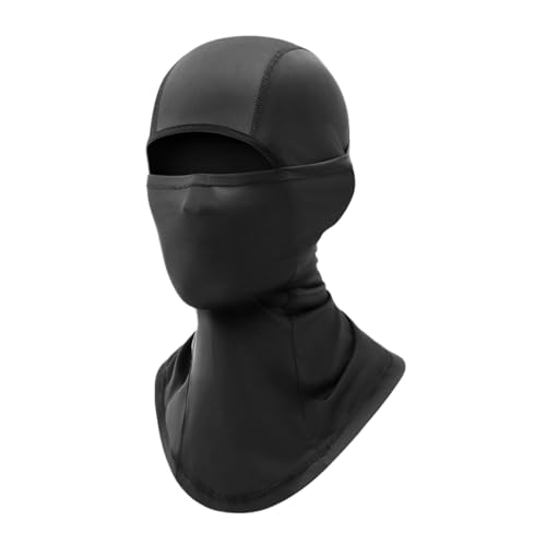 Balaclava Ski Mask Summer Cooling Face Cover Lightweight Shiesty Mask for Men Women UV Protector Unisex Motorcycle - color: Black - Hinged
