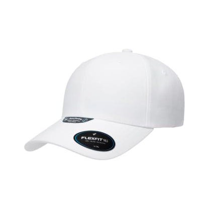 Flexfit NU Tri-Layer Athletic Fitted Baseball Cap with Seam-Sealed Taping - color: White, size: Small-Medium