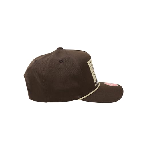 HOOEY Wild Ride Youth Hat - Brown Snapback Baseball Cap with Embroidered Logo, Adjustable 5-Panel Outdoor Casual Hat