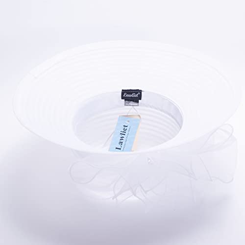 Womens Wedding Occasion Floral Wide Brim Church Dressy Sun Hat A323 - color: White