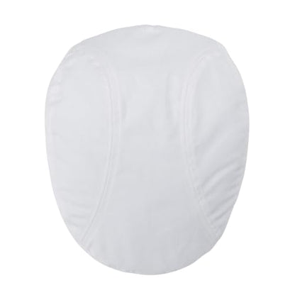 BOTVELA Men Cotton Twill Newsboy Flat Hat Fitted Cap - color: White, size: 7 1/8