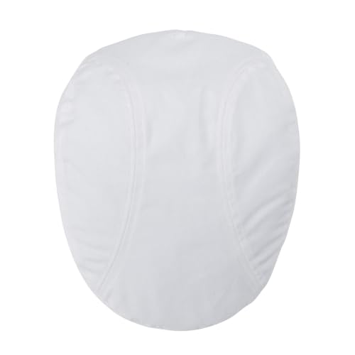 BOTVELA Men Cotton Twill Newsboy Flat Hat Fitted Cap - color: White, size: 7 7/8