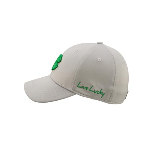 Black Clover Premium Flex Cap - color: 134 - Silver Hat/3d Kelly Green Clover, size: Small-Medium