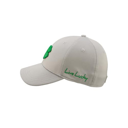 Black Clover Premium Flex Cap - color: 134 - Silver Hat/3d Kelly Green Clover, size: Small-Medium