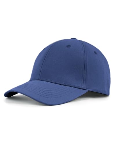 Zylioo XXL Fitted Hats for Men Big Heads, Closed Back Baseball Cap Cotton - color: Navy Blue, size: Medium