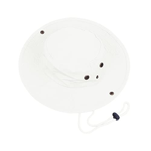 Bucket Hats with String Wide Brim Hiking Fishing UV Sun Protection Safari Unisex Boonie - color: Cream, size: Large-X-Large