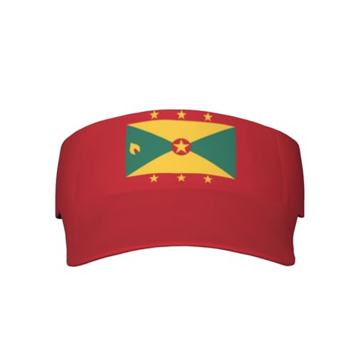 Cute Flag Visors Sun Protection Hats for Men Women Fashion Outdoor Sun Visor Hats Adjustable Summer Hat - color: Grenada Flag