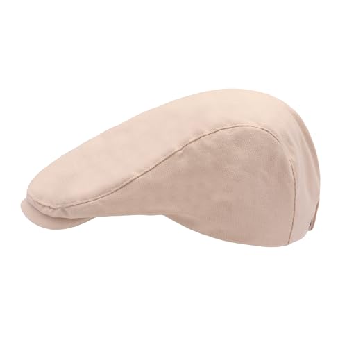 ZLYC 남성용 여름 플랫 캡 Scally Ivy Gatsby Newsboy Beret Driver Cabbie 사냥 모자 - color: 솔리드 카이키