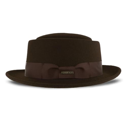 Stetson Cranston Men's Wool Dress Hat - color: Chocolate, size: X-Large