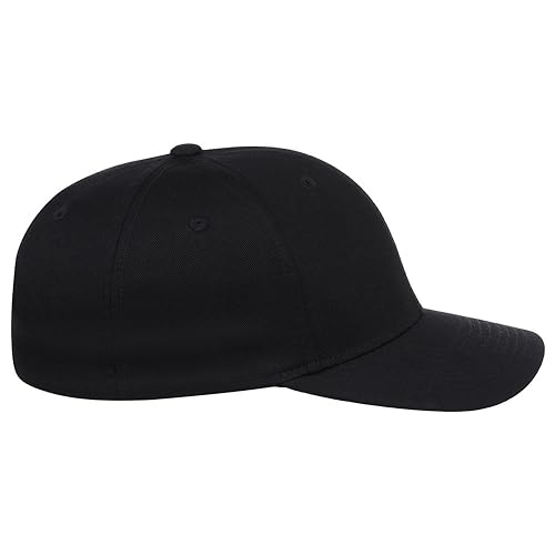 Lids Blank All Star Classic Structured Stretch Fitted Baseball Cap – Curved Bill Hat for Men and Women - color: Black, size: Large-X-Large