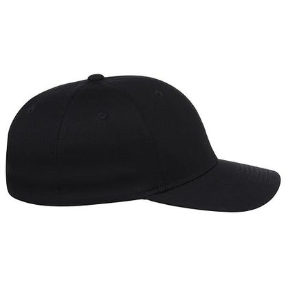 Lids Blank All Star Classic Structured Stretch Fitted Baseball Cap – Curved Bill Hat for Men and Women - color: Black, size: Large-X-Large