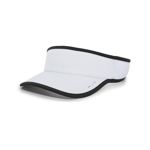 Pacific Headwear Unisex Adult Pacific Headwear Lite Allsport Active Visor - color: White/Black