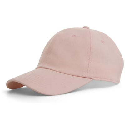 Linen Cotton Baseball Cap, Summer Breathable Dad Hat Men Women - color: Pink