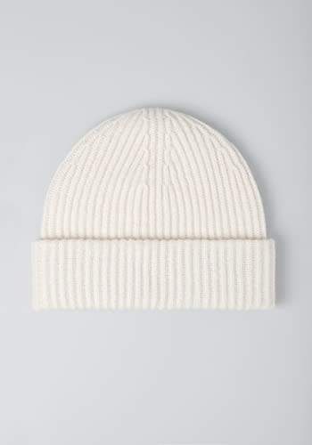 Style Republic Women’s Chunky Knit Beanie, 100% Pure Cashmere Cap, Soft & Stretchy, Warm Hat for Autumn, Winter, Spring - color: Cream