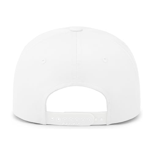 Pacific Headwear Unisex Adult Pacific Headwear Hybrid Snapback Dad Cap - color: White