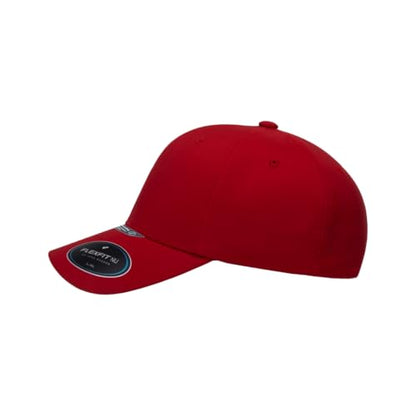 Flexfit NU Tri-Layer Athletic Fitted Baseball Cap with Seam-Sealed Taping - color: Red, size: Large-X-Large