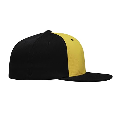 Pacific Headwear Unisex-Adult Pacific Headwear Premium P-tec Flexfit® Cap - color: Gold/Black/Black, size: X-Small