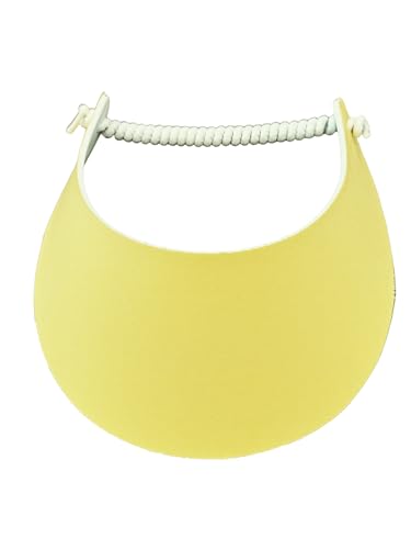 Pickleball - Fashion Fabric Foam Sun Visor for Women - The Sporty Look - Adjustable to Any Size Head - No Pressure & No Headache! | Mellow Yellow