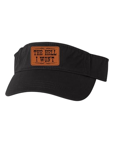 Go All Out The Hell I Won't Bucket Ponytail Visor Embroidered Cap Dad Hat - color: Black