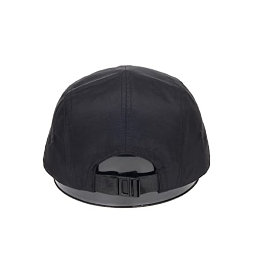 WITHMOONS Low Profile 5 Panel Hat Cap Waterproof Golf Camp Fishing Lightweight Jockey Flat Bill YZ20114 - color: Black, size: Large