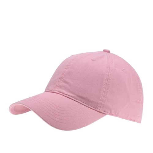 Classic Blank Dad Hat Cotton Adjustable Strap Baseball Cap - color: Ca Pink