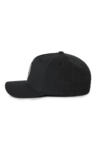 Brixton Rival Medium Profile Adjustable Snapback Hat - color: Washed Black