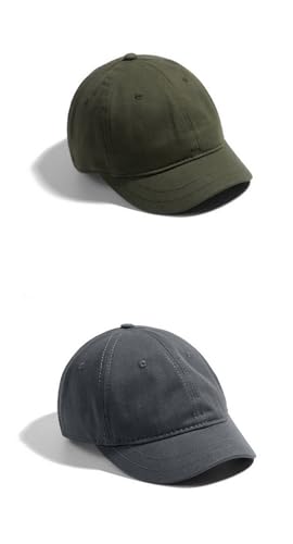 Adjustable Mens and Womens Sun Hat Short Brim Baseball Cap - color: Gray