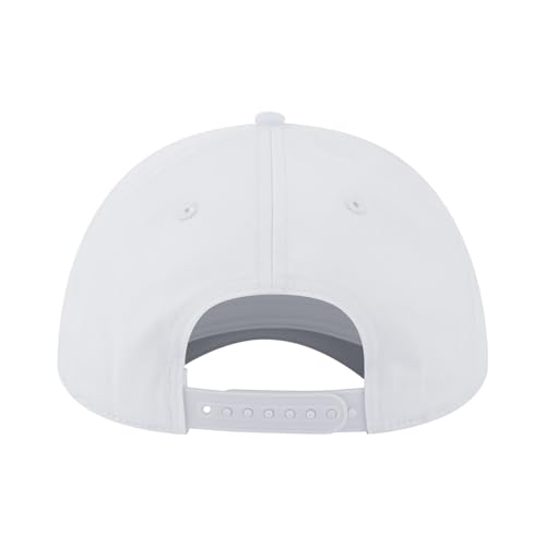 TOPTIE 5 Panel Trucker Hat Snapback Adjustable Cotton Sun Cap for Men - color: White