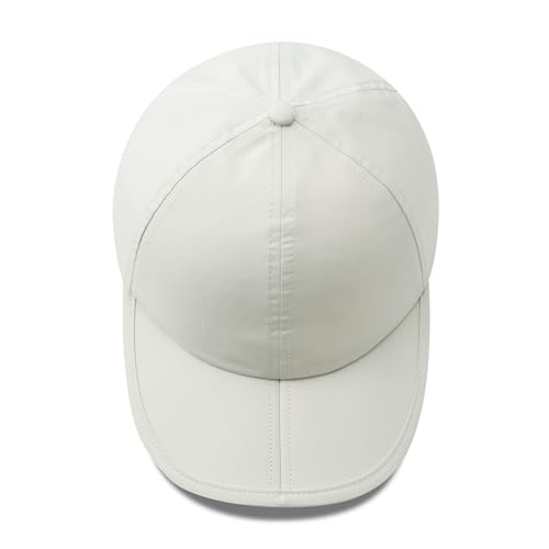 Clakllie Quick Dry 5 Panel Cap for Men Summer Folding Outdoor Hat Breathable Baseball Cap Unstructured Running Hiking Hats - color: Cduk-bssq2582-cream