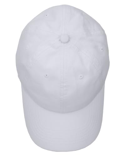 Gelante Cotton Twill Washed Unstructure Baseball Cap - Adjustable Blank Hat for Men Women - Wholesale Bulk Lot of 6 Pack - color: Solid White