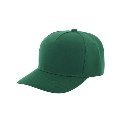 12 Pack Seamless Baseball Caps Wholesale Bulk - No Center Seam, DIY Friendly, Adjustable Breathable Lightweight for Men Women - color: Dark Green