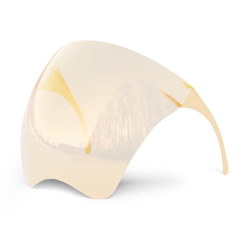 mayoken® Full Face Shield Sunglasses, Futuristic Anti-Glare Sun Protection Visor for Men & Women, Anti-Fog Mirror Shield Lens, Lightweight & Comfortable Transparent Amber - color: Transparent Amber