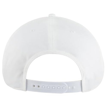 Ashen Fane Polyester Pro Style Structured High Profile Semi-Curved Bill Adjustable Snapback Hat - color: 6p - White