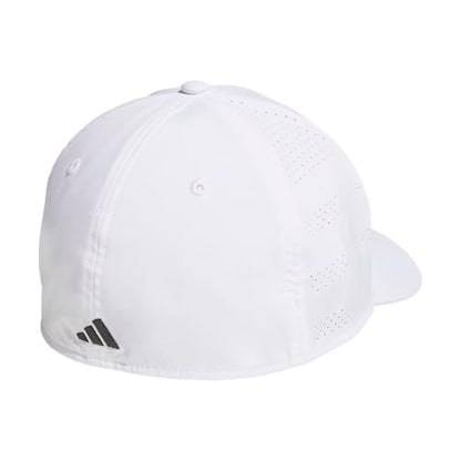 adidas Men's Gameday Stretch Fit Hat - color: White/Grey Six/5, size: Small-Medium