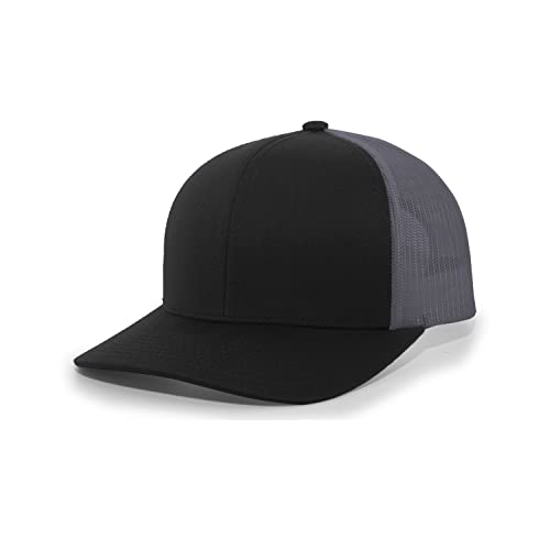 Pacific Headwear Snapback Trucker: Stylish Unisex Cap for All-Day Comfort - color: Black/Graphite/Black, size: One Size