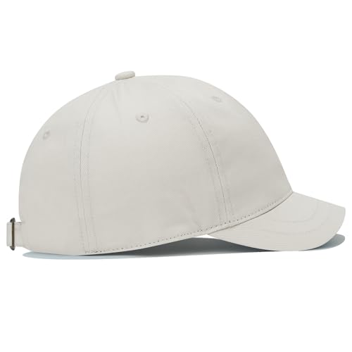 Croogo Cotton Short Brim Hat Low Profile Baseball Cap Unisex Streetwear - color: White