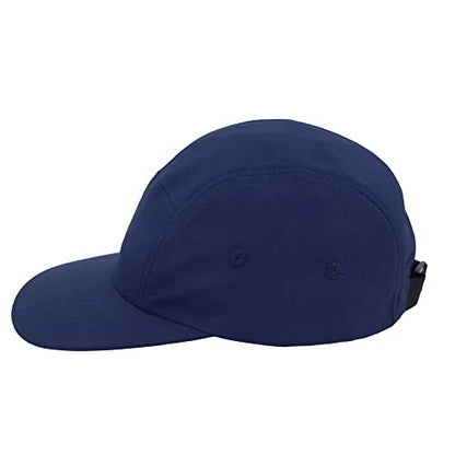 WITHMOONS Low Profile 5 Panel Hat Cap Waterproof Golf Camp Fishing Lightweight Jockey Flat Bill YZ20114 - color: Navy, size: Large